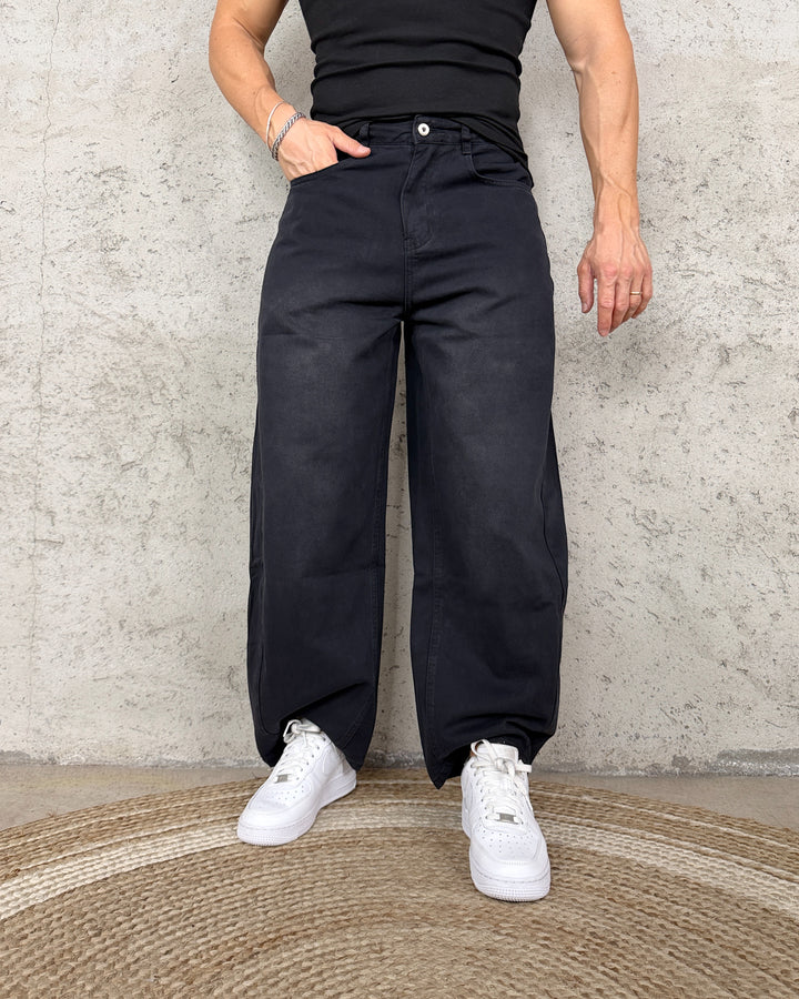 Denim Black Balloon