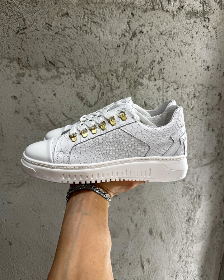 Sneakers anaconda gold White