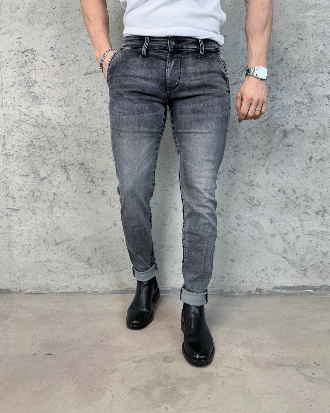 Denim slim grey