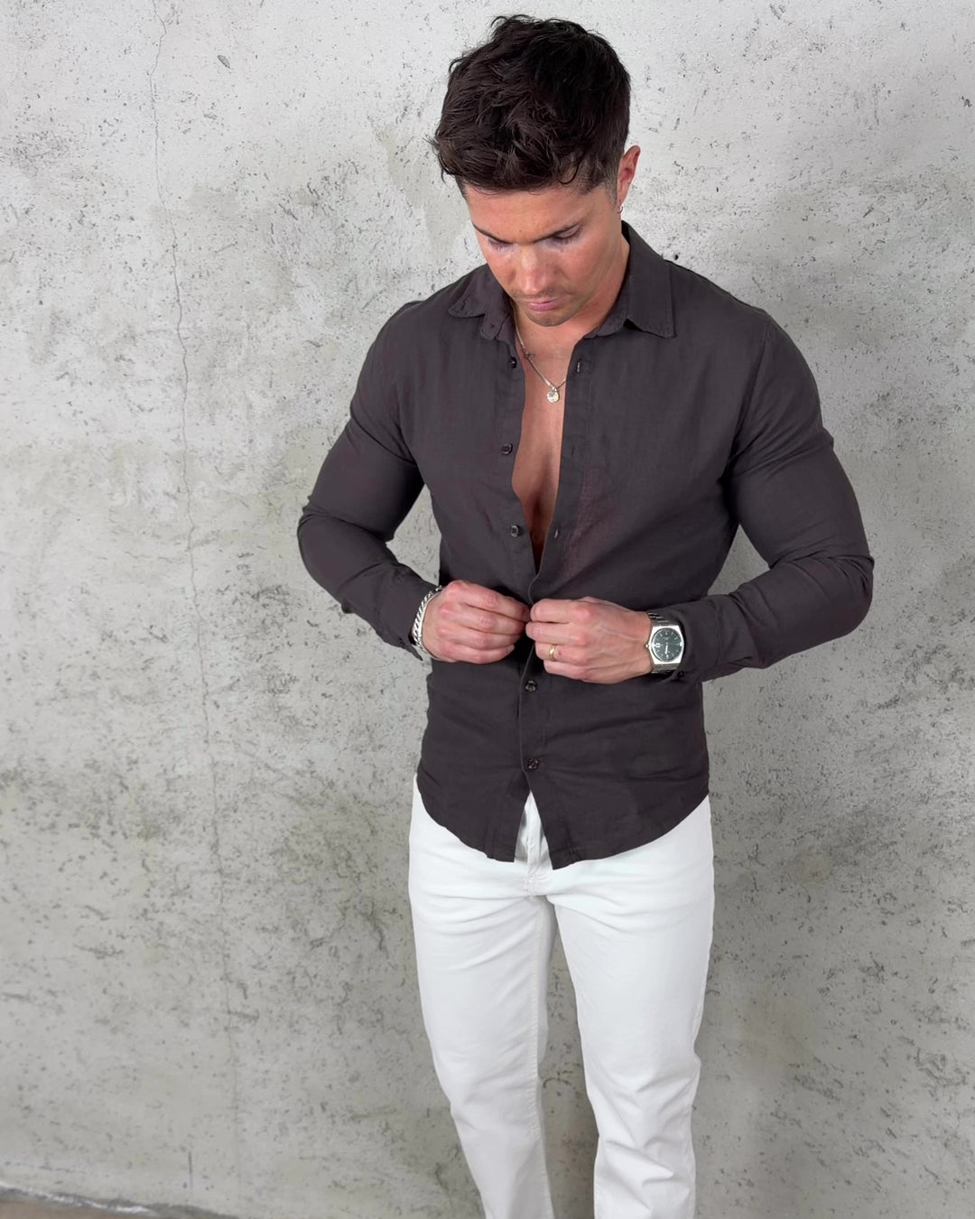 Camicia Lino Colletto